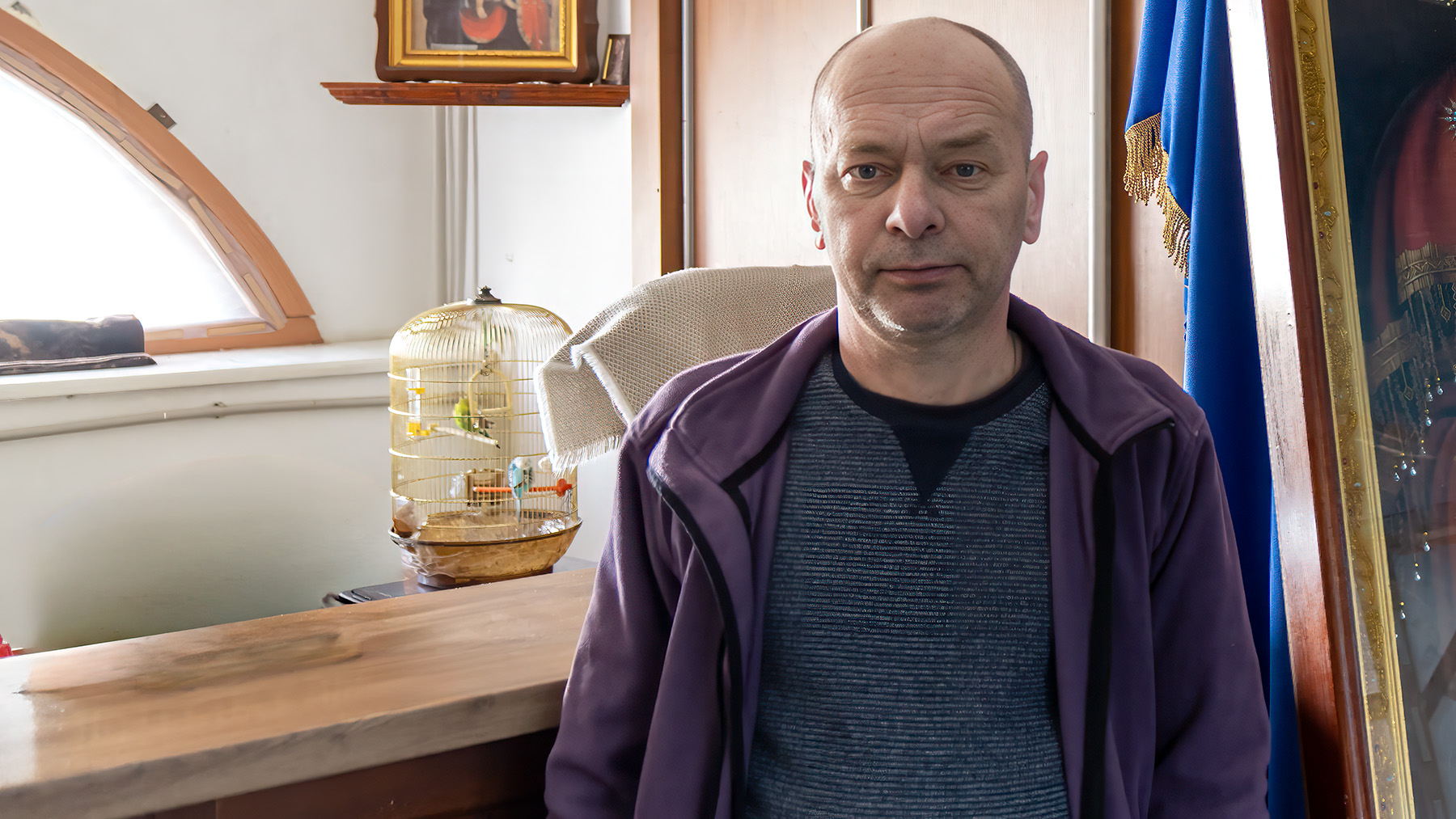Refugee Dmytro Zakablukov